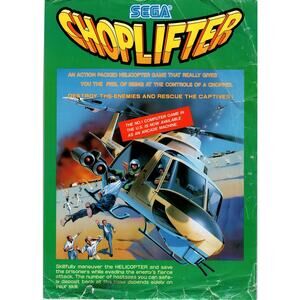 Choplifter Arcade FLYER Original Video Game Promo Sheet Japan 1982 POOR
